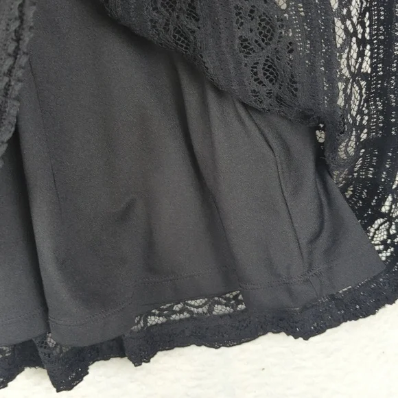 H&M Divided Black Lacy Cocktail Halter‎ Fit & Flare Dress 6 - Picture 4 of 8